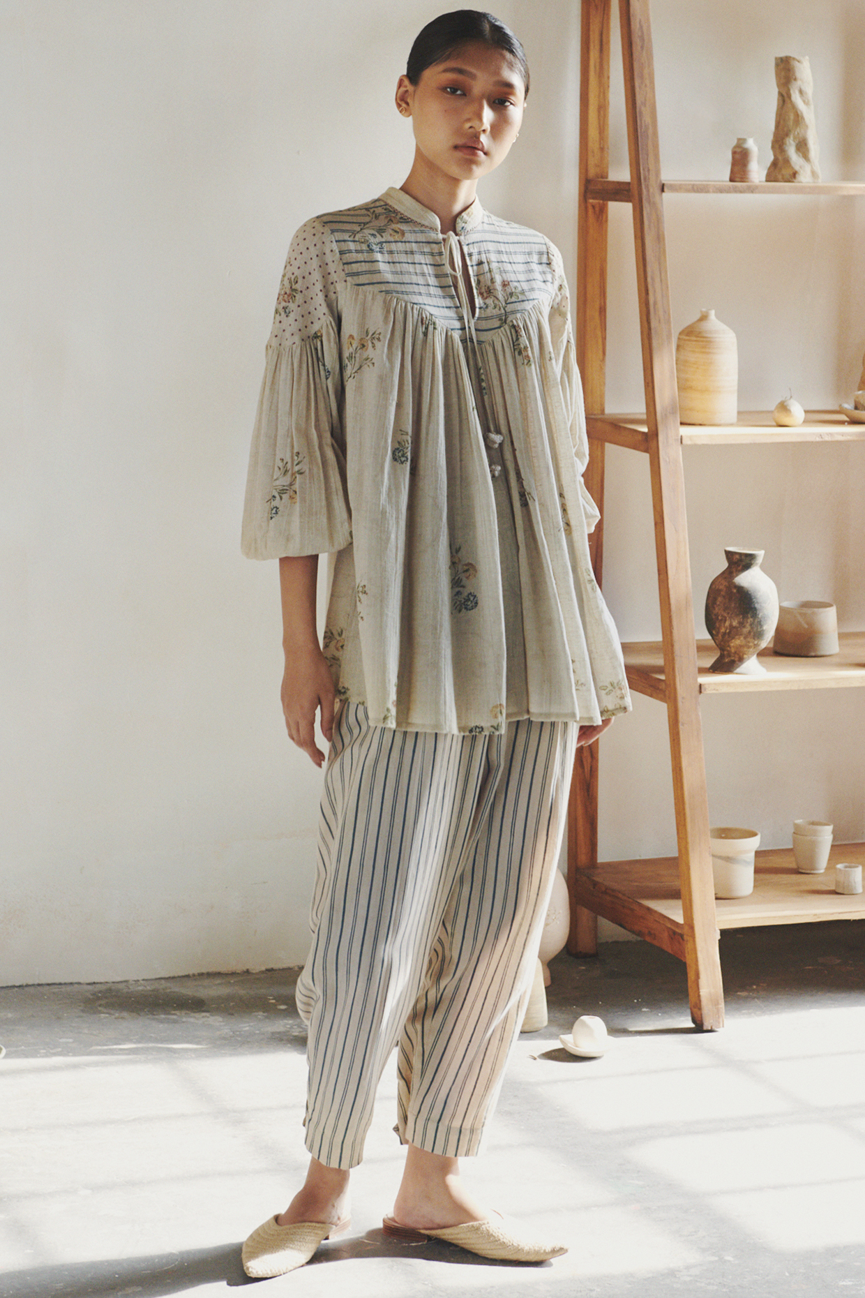 Ivory Block Printed Top by Cord at Pernia's Pop Up Shop