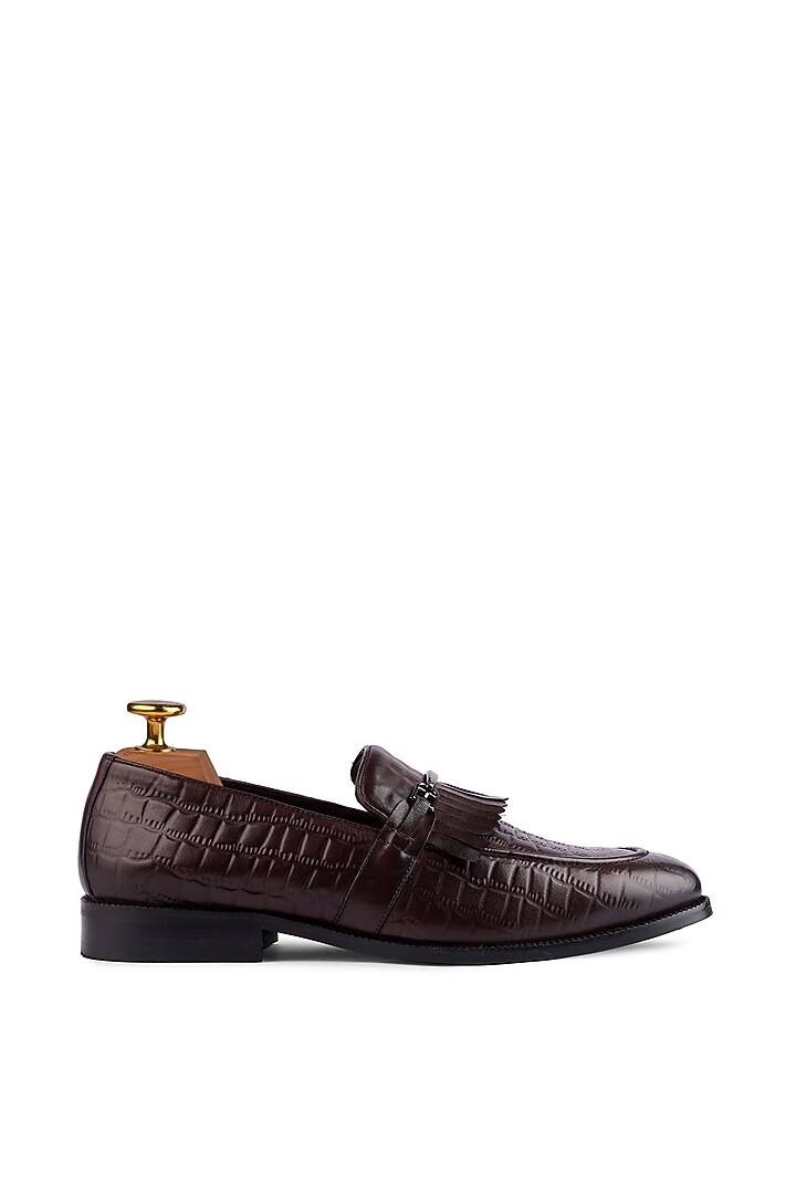 Brown Leather Loafers by Cordwainers at Pernia's Pop Up Shop