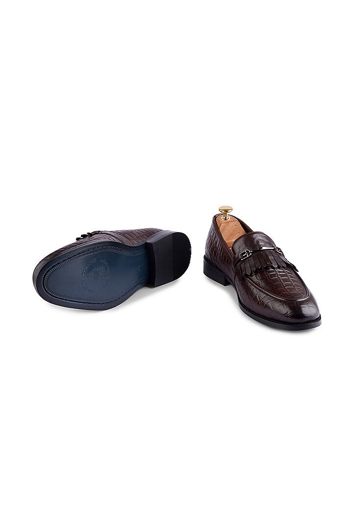 Brown Leather Loafers by Cordwainers at Pernia's Pop Up Shop