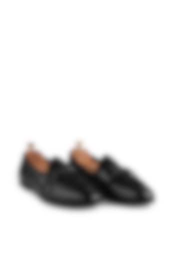 Black Premium Leather Loafers by Cordwainers