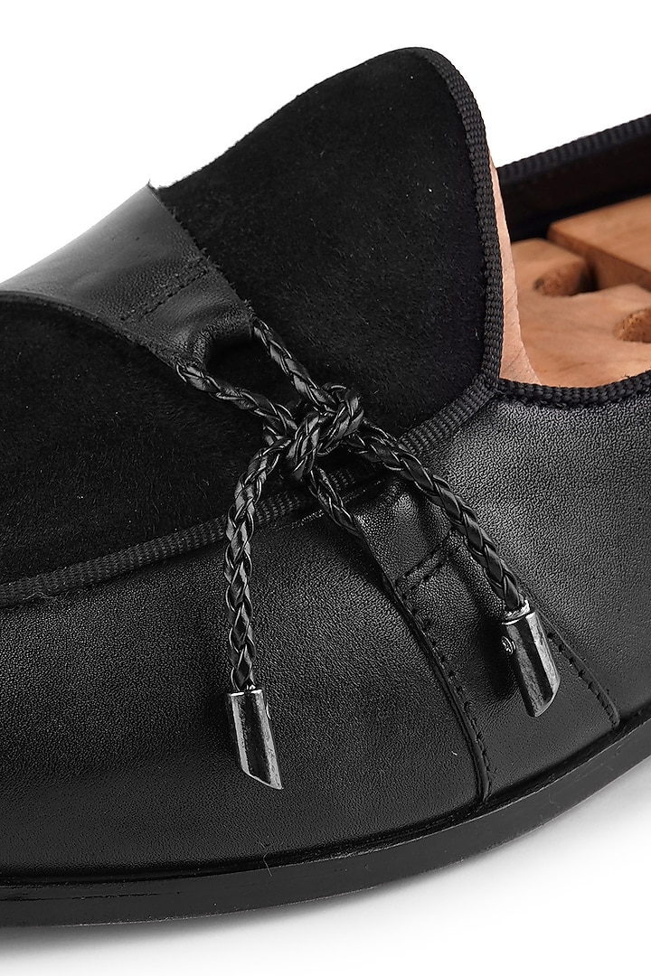 Black Premium Leather Loafers by Cordwainers at Pernia's Pop Up Shop