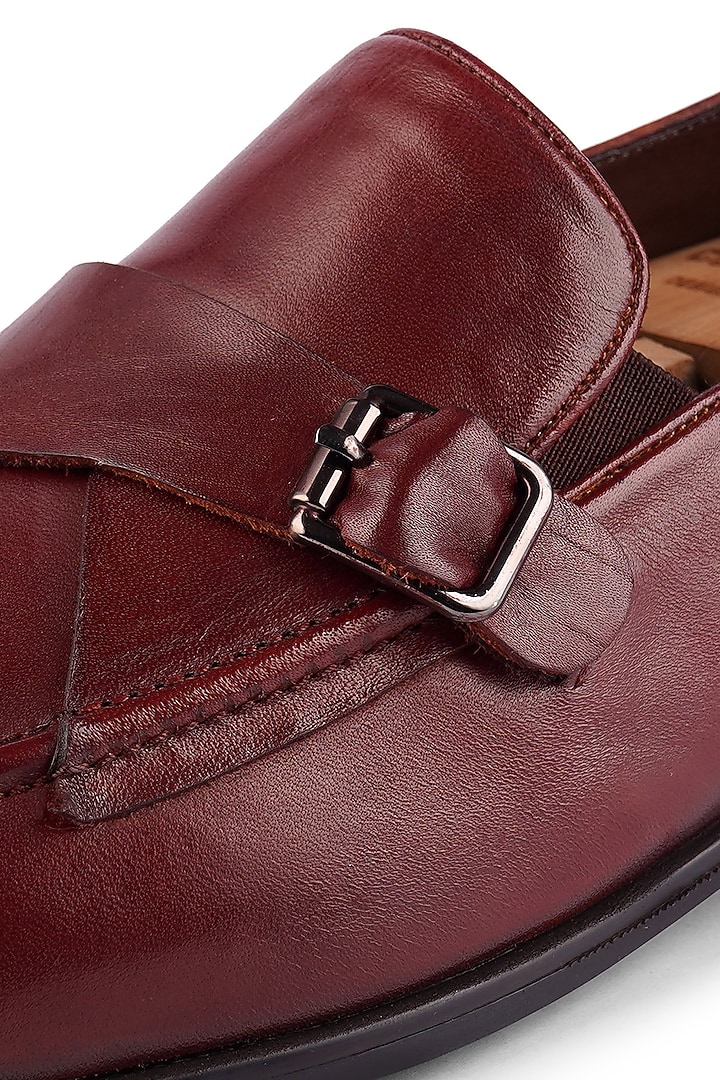 Brown Premium Calf Leather Handcrafted Monk Strap Loafers by Cordwainers at Pernia's Pop Up Shop