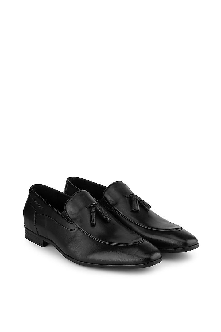 Black Italian Leather Loafers by Cordwainers