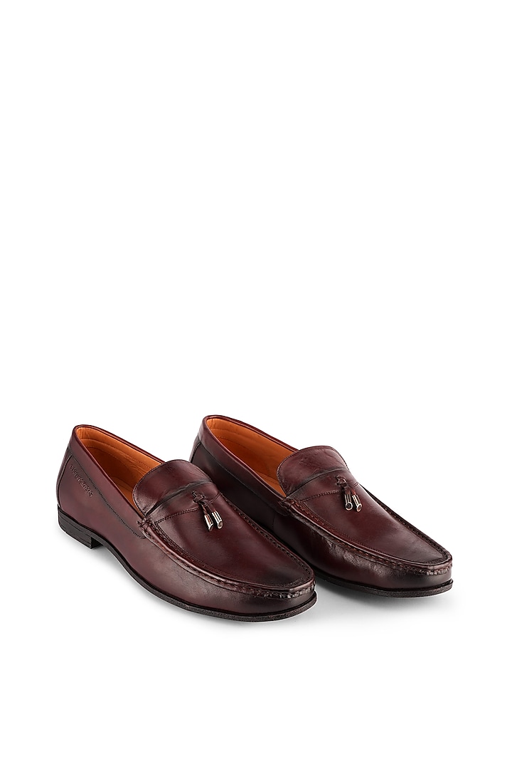 Cherry Leather Loafers by Cordwainers