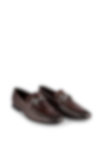 Coffee Brown Leather Slip On Shoes by Cordwainers