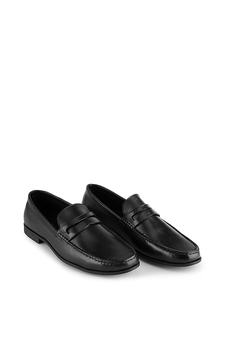 Black Leather Loafers by Cordwainers