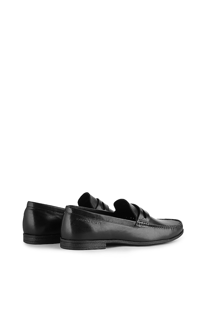 Black Leather Loafers by Cordwainers at Pernia's Pop Up Shop