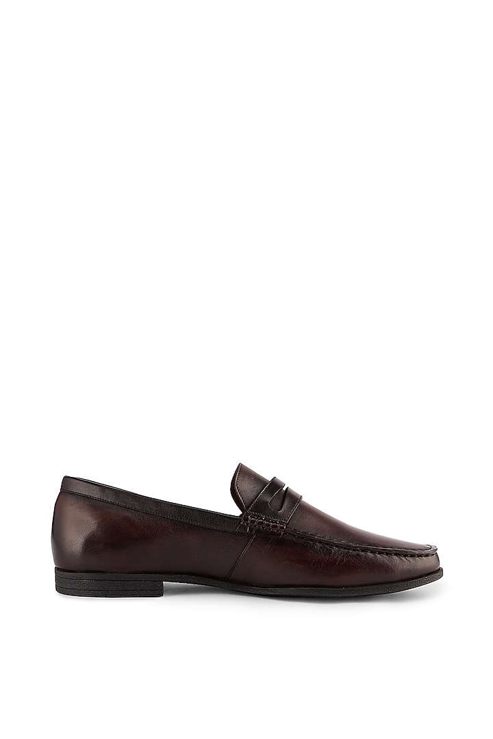 Dark Brown Leather Loafers by Cordwainers at Pernia's Pop Up Shop