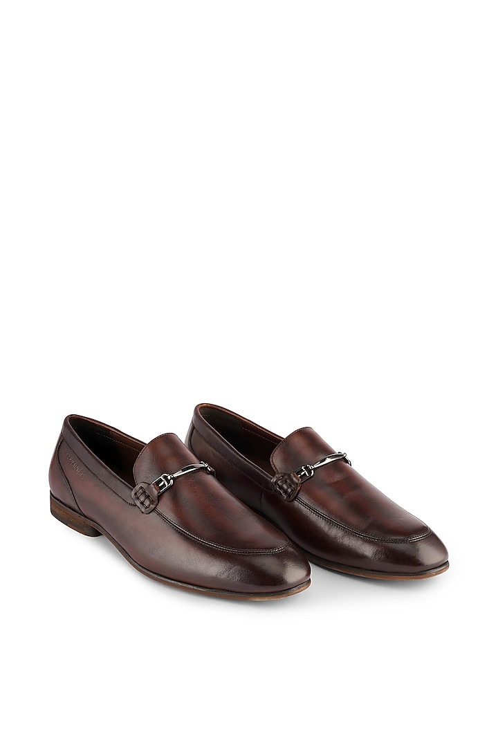 Dark Brown Leather Loafers by Cordwainers