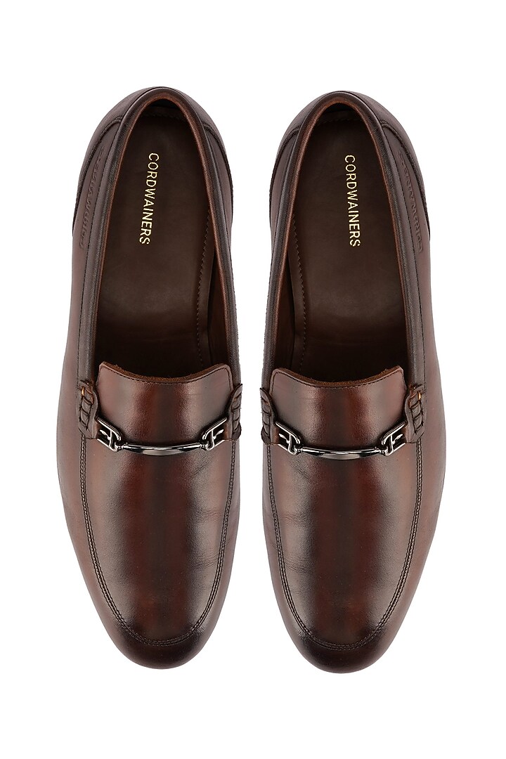 Dark Brown Leather Loafers by Cordwainers at Pernia's Pop Up Shop