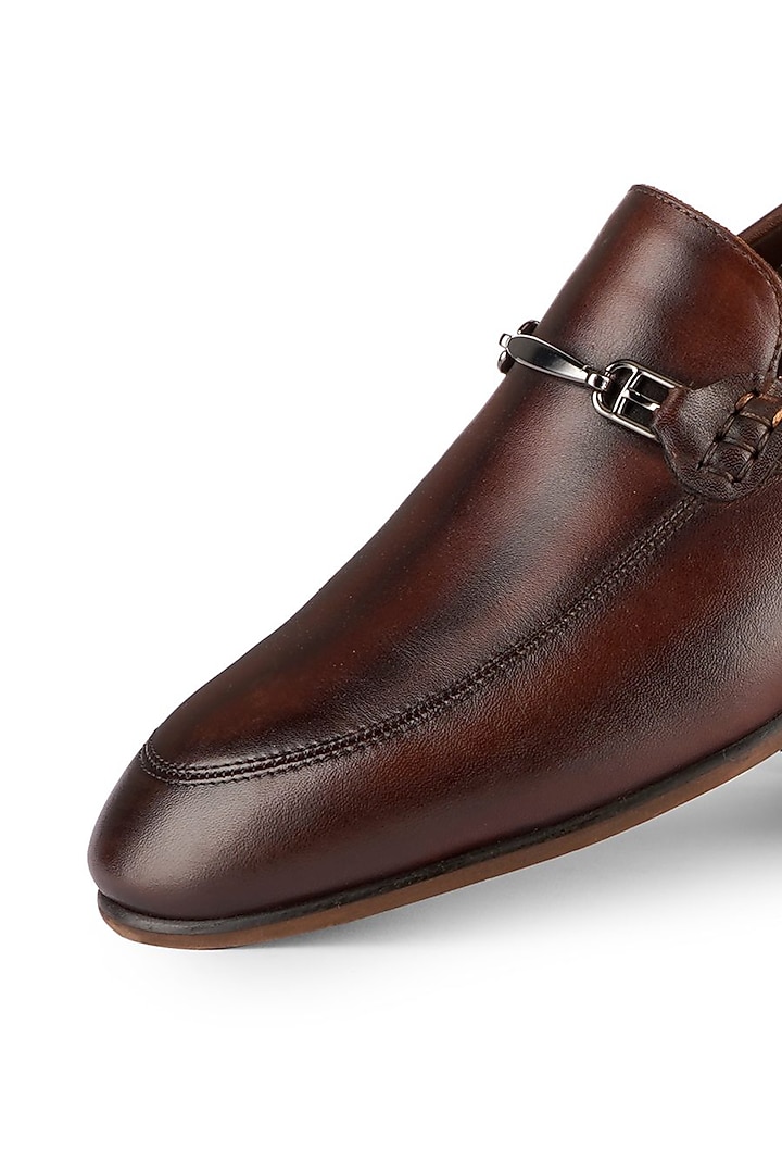 Dark Brown Leather Loafers by Cordwainers at Pernia's Pop Up Shop