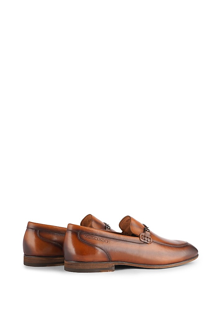 Tan Brown Leather Loafers by Cordwainers at Pernia's Pop Up Shop