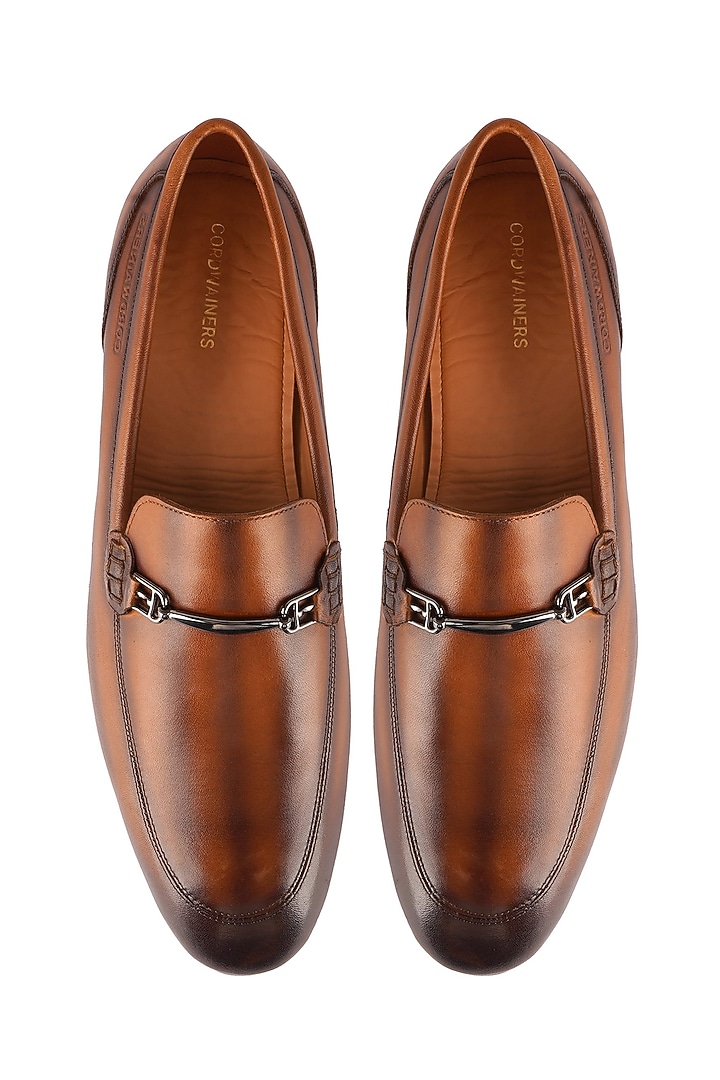 Tan Brown Leather Loafers by Cordwainers at Pernia's Pop Up Shop