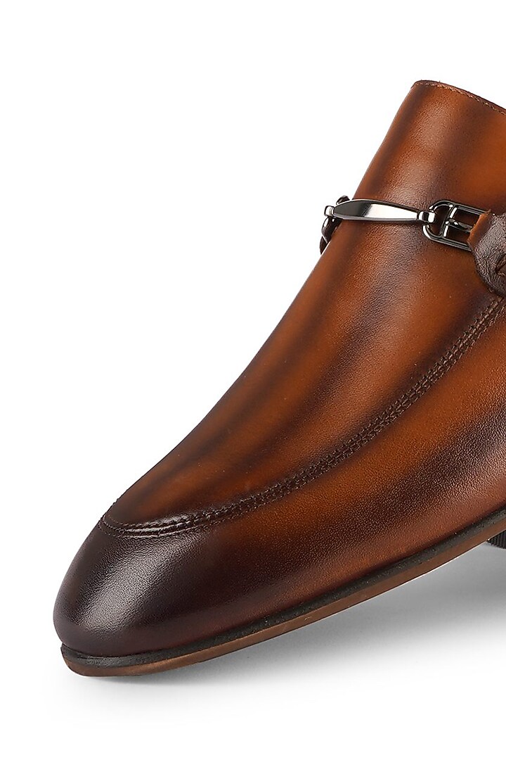 Tan Brown Leather Loafers by Cordwainers at Pernia's Pop Up Shop
