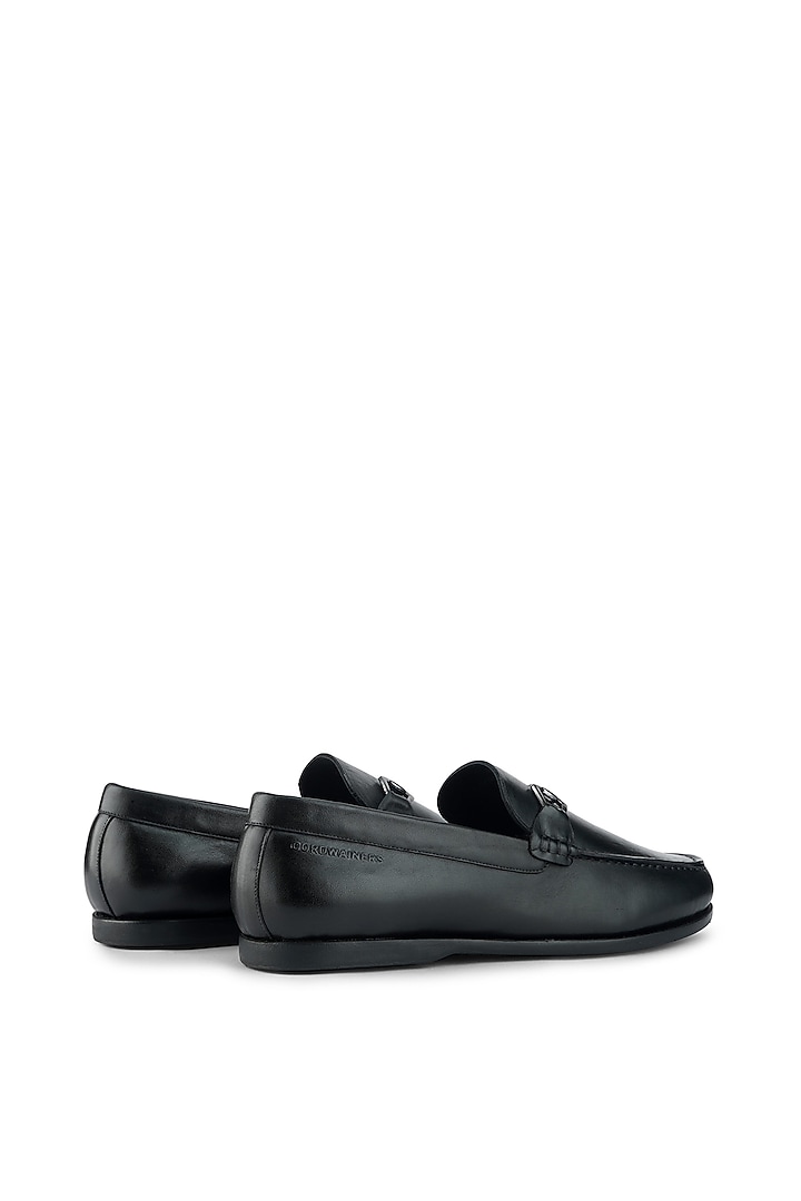 Black Leather Slip On Shoes by Cordwainers at Pernia's Pop Up Shop