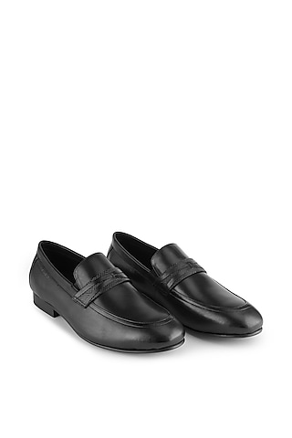 Black Leather Loafers by Cordwainers