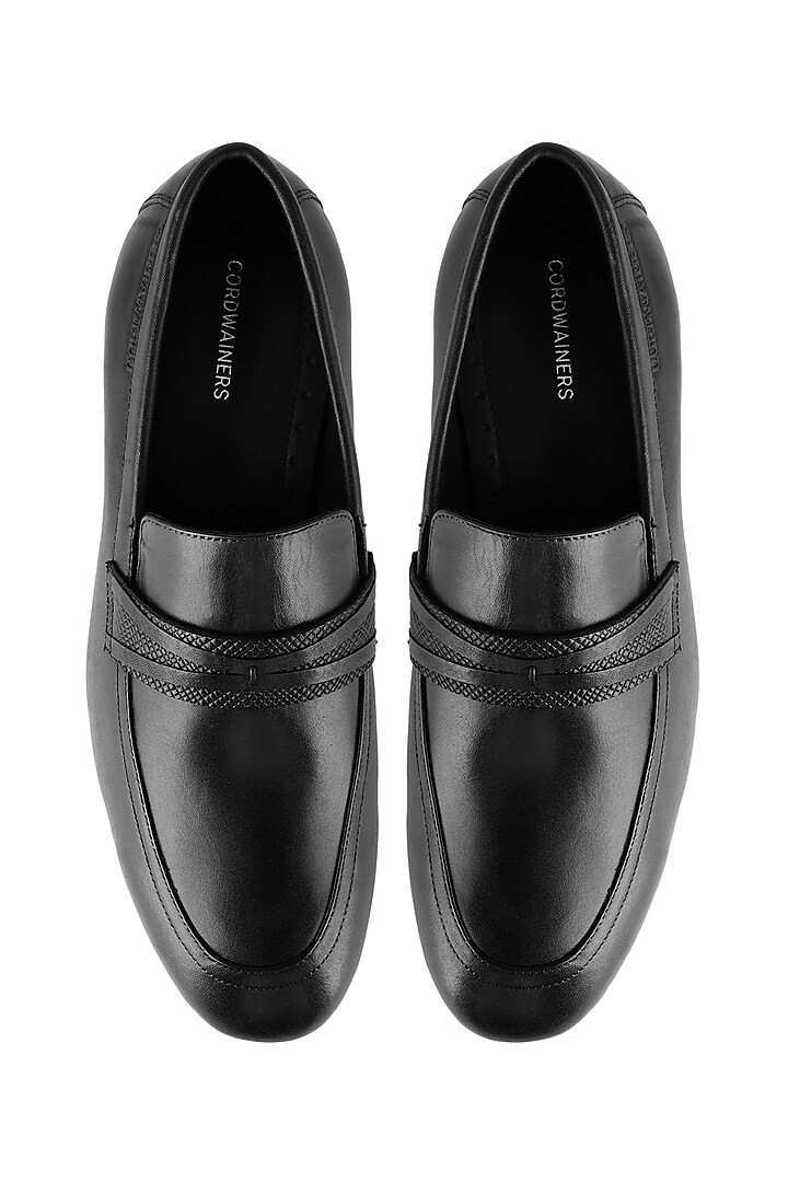 Black Leather Loafers by Cordwainers at Pernia's Pop Up Shop