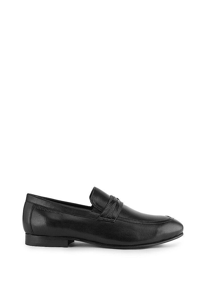 Black Leather Loafers by Cordwainers at Pernia's Pop Up Shop