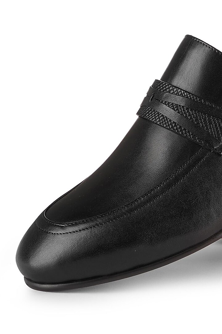 Black Leather Loafers by Cordwainers at Pernia's Pop Up Shop