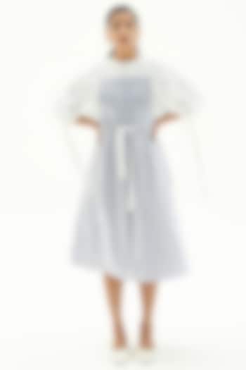 White Color Blocked Dress by Corpora Studio