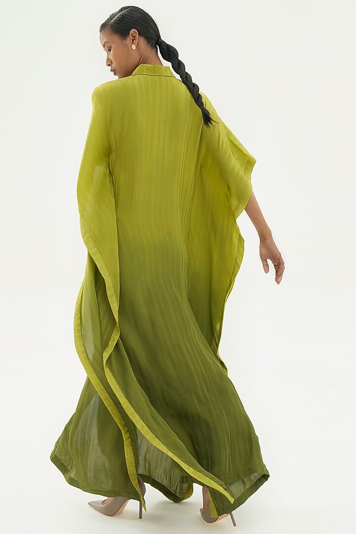 Green Ombre Viscose Silk Kaftan by Corpora Studio at Pernia's Pop Up Shop