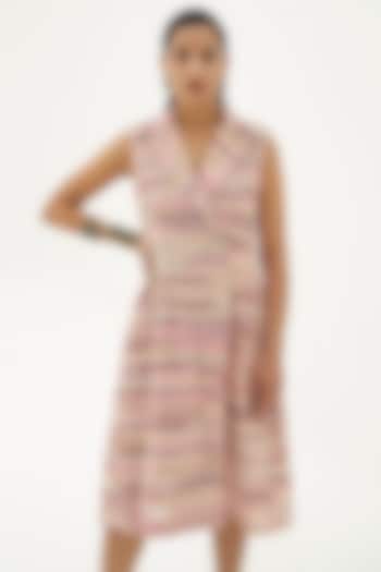 Pink Pleated Dress by Corpora Studio