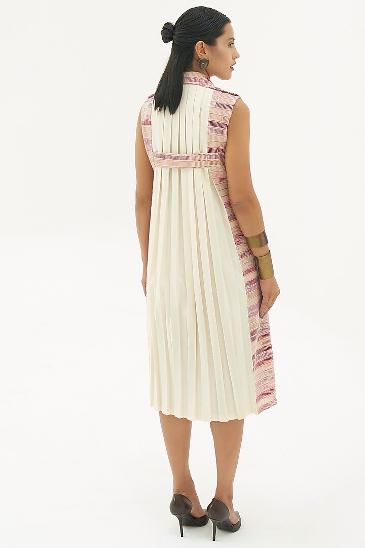Pink Pleated Vacation Dress by Corpora Studio at Pernia's Pop Up Shop
