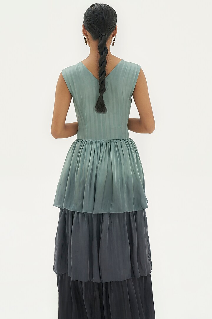 Green Ombre Layered Summer Dress by Corpora Studio at Pernia's Pop Up Shop