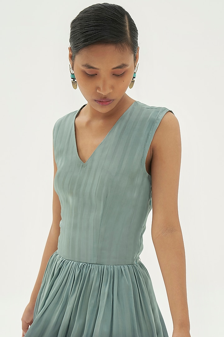 Green Ombre Layered Summer Dress by Corpora Studio at Pernia's Pop Up Shop