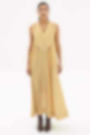 Chrome Gold Sleeveless Dress by Corpora Studio