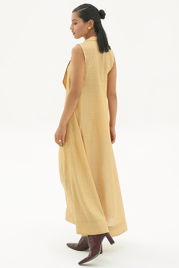Chrome Gold Sleeveless Summer Dress by Corpora Studio at Pernia's Pop Up Shop