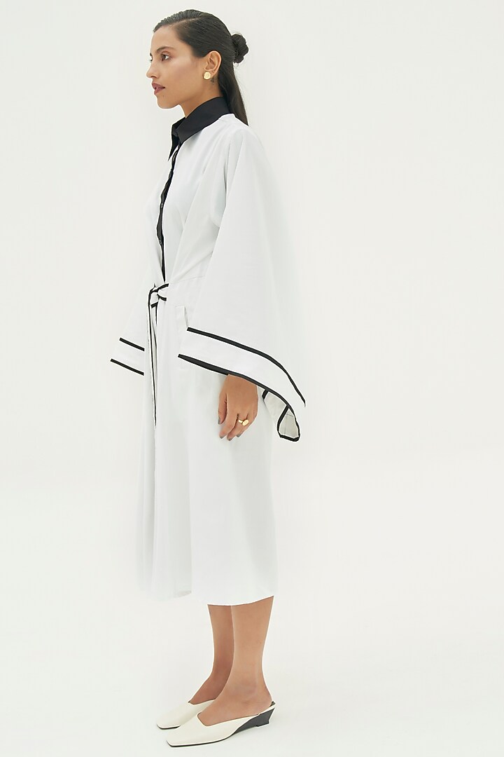 White Collared Cotton Summer Dress  by Corpora Studio at Pernia's Pop Up Shop