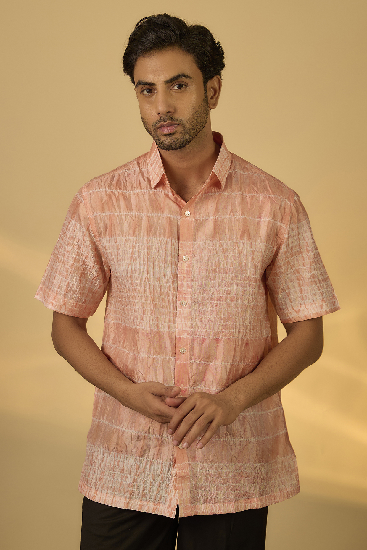 Coral Mulberry silk Shirt by Coral by Seema Men