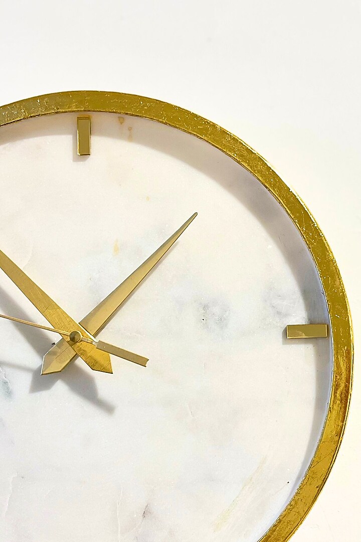 White Marble Wall Clock by Home Jewels by Cotton Indya at Pernia's Pop Up Shop