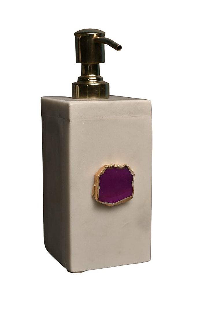 Pink Agate & Marble Soap Dispenser by Home Jewels by Cotton Indya at Pernia's Pop Up Shop