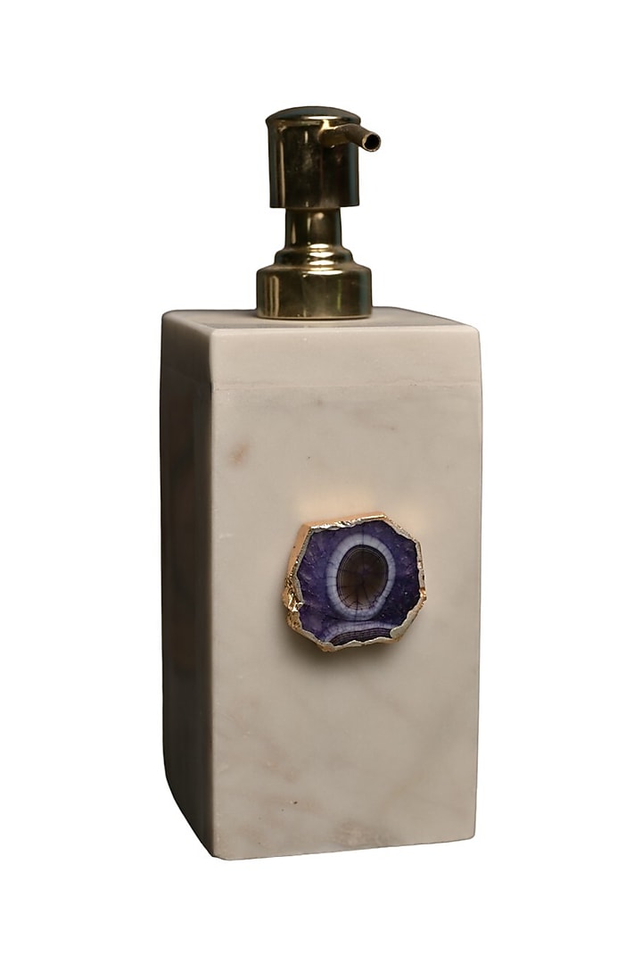 Purple Agate & Marble Soap Dispenser by Home Jewels by Cotton Indya at Pernia's Pop Up Shop