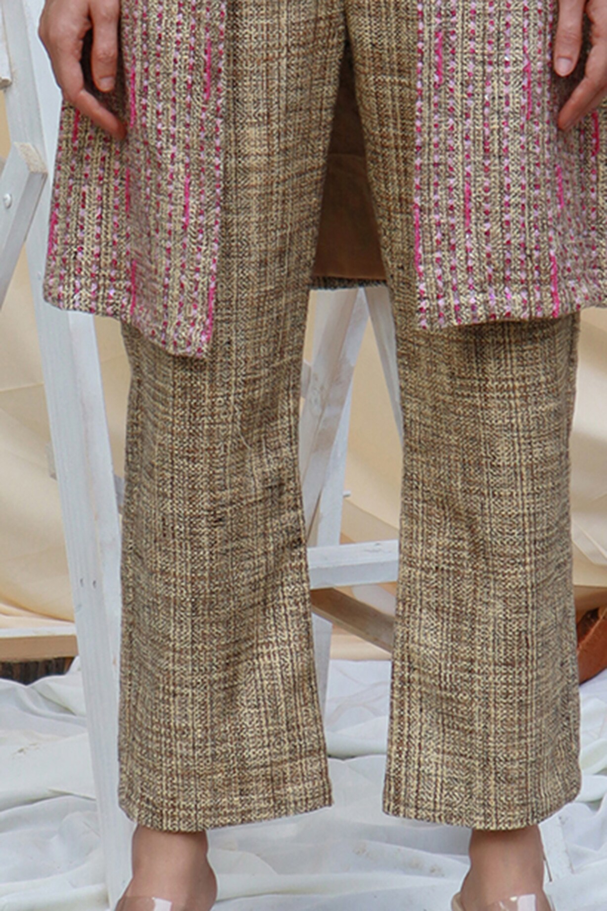 Camille Blush Tweed co-ord Set