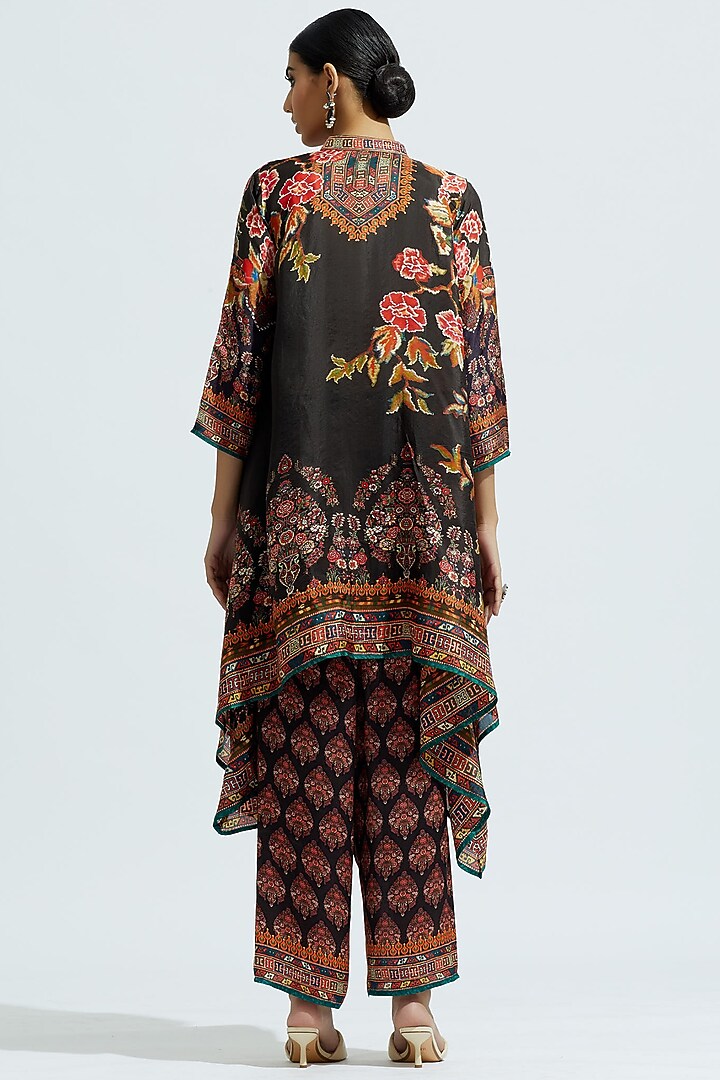 Black & Red Kota Silk Printed Stole by Rajdeep Ranawat at Pernia's Pop Up Shop