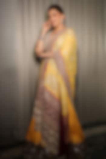Yellow Silk Bridal Lehenga Set by Faabiiana at Pernia's Pop Up Shop