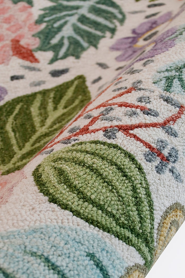 Ivory Hand-Tufted Rug In RWS Certified Wool by The blue knot at Pernia's Pop Up Shop