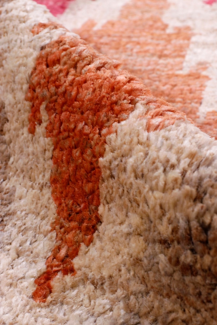 Multi-Colored Hand-Knotted Rug In Bamboo Silk by The blue knot at Pernia's Pop Up Shop
