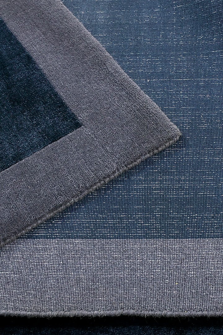 Cobalt Blue Handloom Rug In Viscose by The blue knot at Pernia's Pop Up Shop
