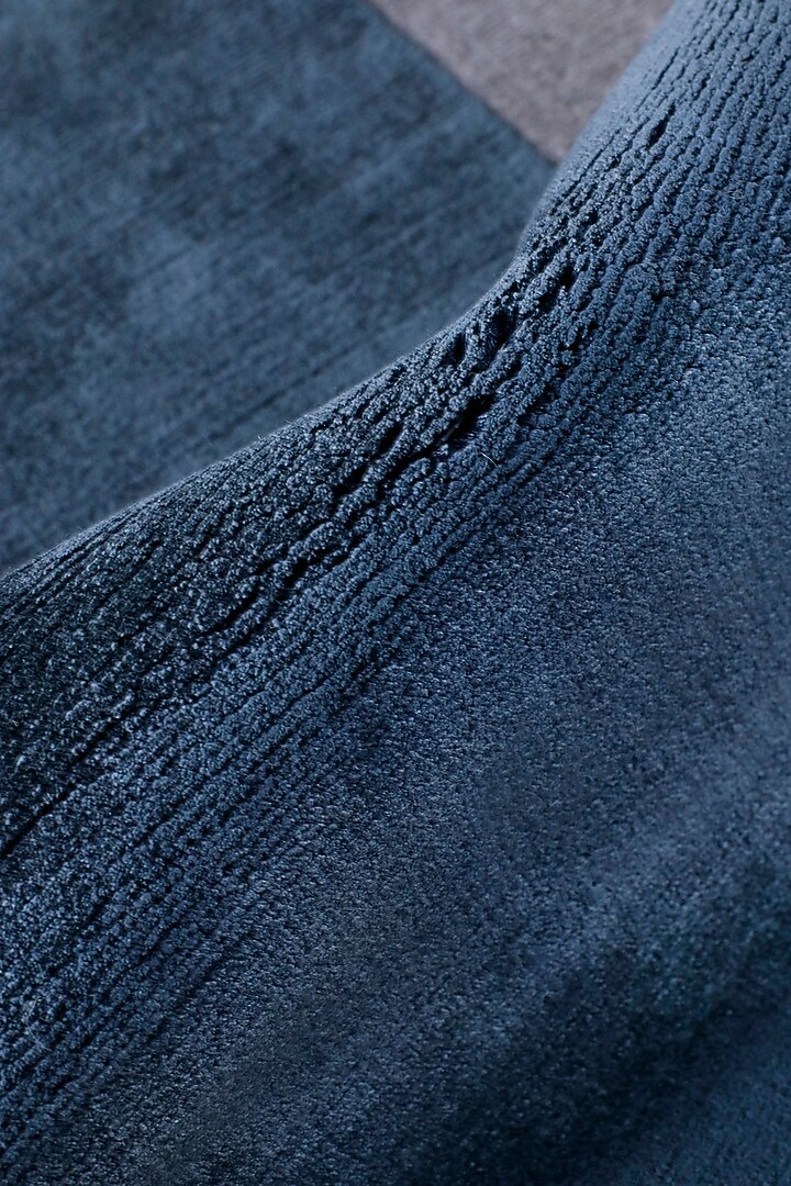 Cobalt Blue Handloom Rug In Viscose by The blue knot at Pernia's Pop Up Shop