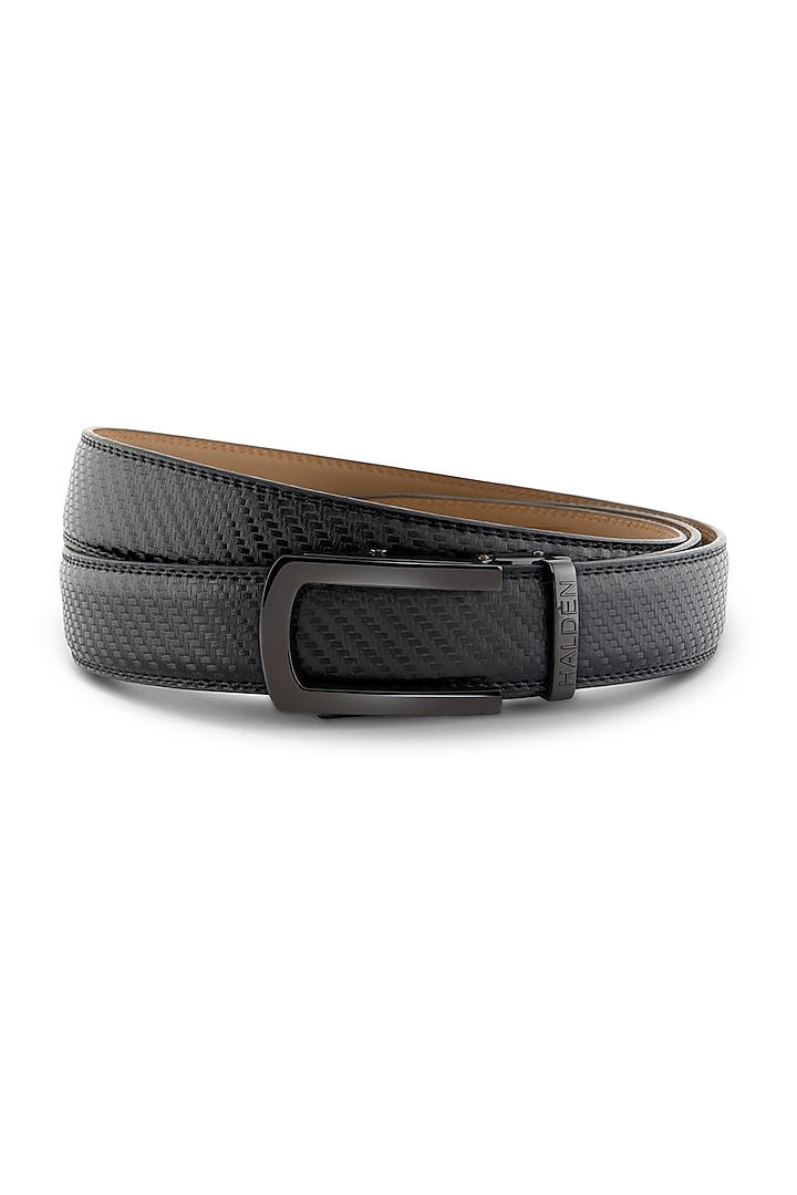 Theo Black Leather Micro Adjustable Belt by HALDEN