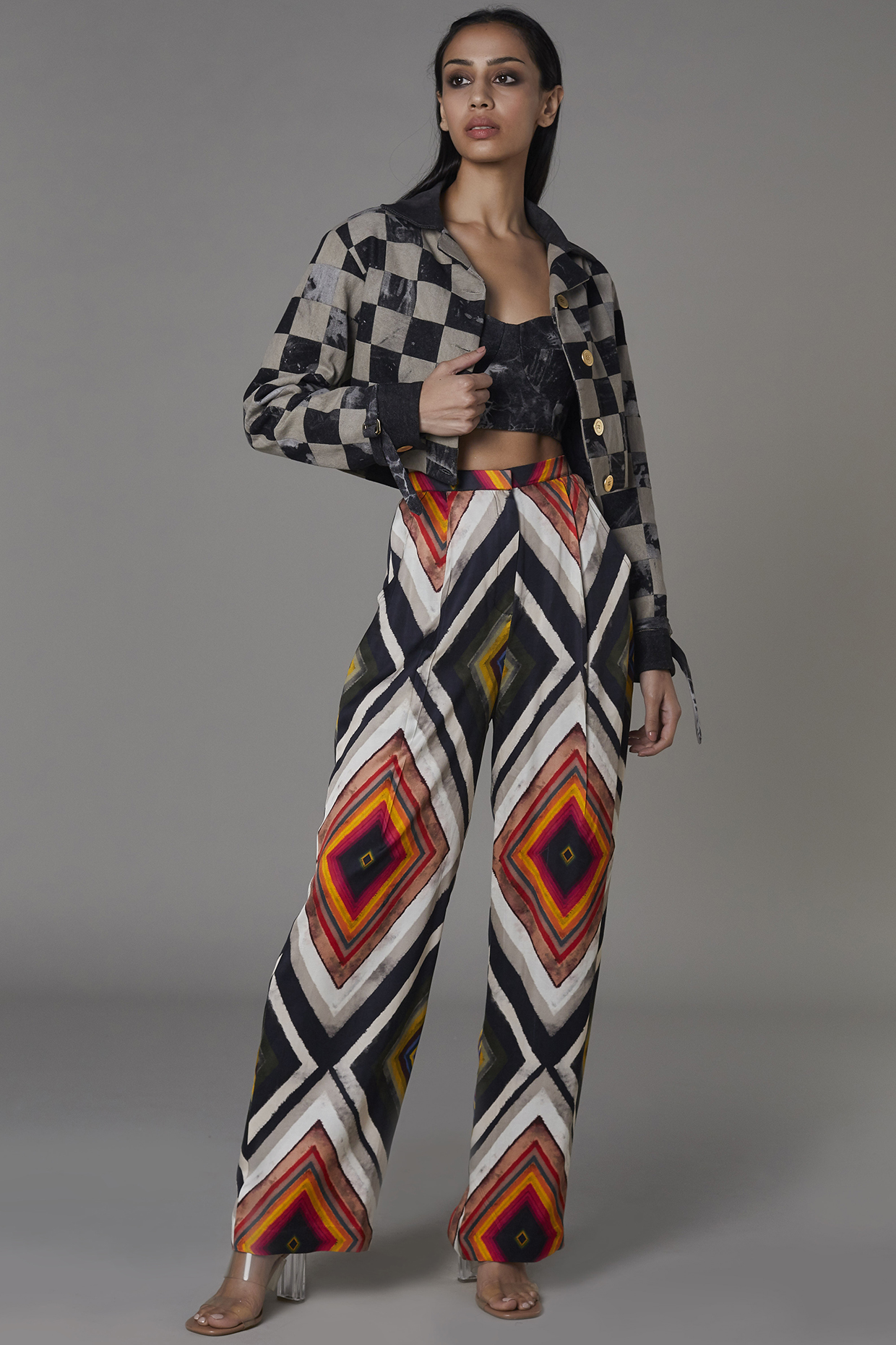 Multi-Colored Printed Pant Set by Saaksha & Kinni at Pernia's Pop Up Shop