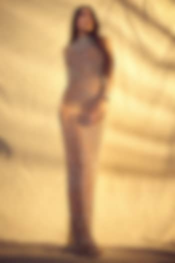 Nude Net Crystal Embellished Bridal Gown by ITRH at Pernia's Pop Up Shop