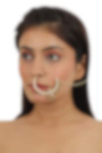 Gold Finish Bridal Nose Ring by Riana Jewellery at Pernia's Pop Up Shop