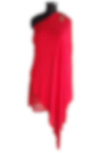 Red Off-Shoulder Dress by CHARU PARASHAR