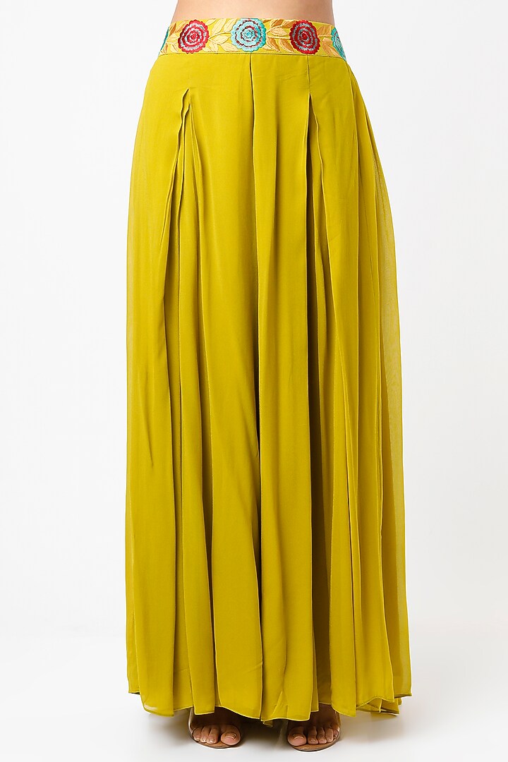 Yellow Hand Embellished Jacket Set by CHARU PARASHAR at Pernia's Pop Up Shop