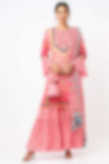 Pink Digital Printed Sharara Set by CHARU PARASHAR